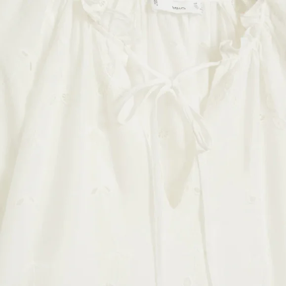 🔥Last 1🔥MANGO Embroidered cotton flare dress - Picture 6 of 8